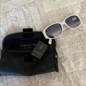 YSL White Sunglasses
